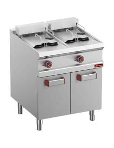 Friteuse électrique 2 cuves de 13 litres sur armoire