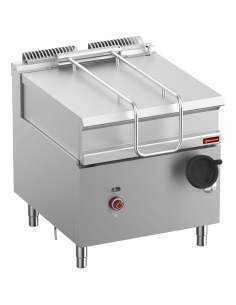 Sauteuse basculante électrique, cuve inox 80lit. sur meuble