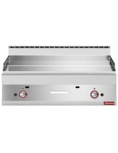 Plaque de cuisson gaz EXTRA-LARGE, surface  lisse, chromé