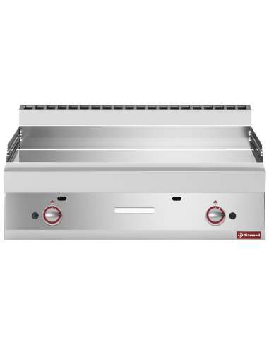Plaque de cuisson gaz EXTRA-LARGE, surface  lisse, chromé