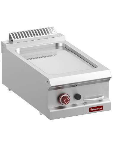 Plaque de cuisson gaz lisse chrome dur, module 1/2  -Top-
