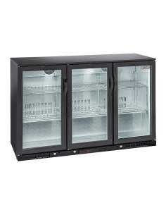 Refroidisseur de bouteilles "arrière bar" ventilé, 3 portes  vitrées battantes 