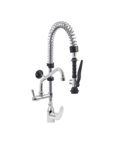 Douchette acier inox et robinet avec groupe mitigeur monocommande (Sortie MONO)