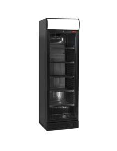 Vitrine vent.T° positive 380 lit, noire, avec caisson lumineux