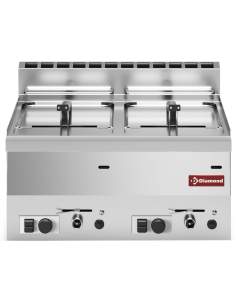Friteuse gaz, 2 cuves 8 litres -Top-