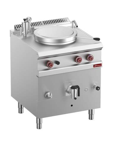 Marmite ronde gaz 50 litres, chauffage indirect	