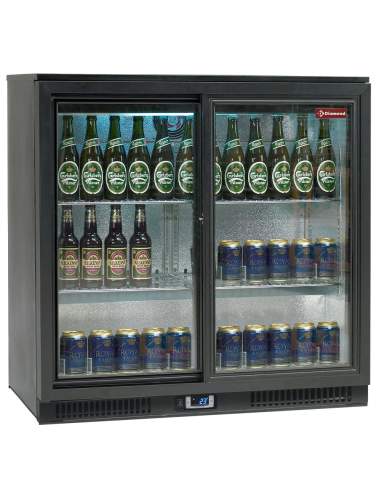 Refroidisseur de bouteilles, 2 portes coulissantes