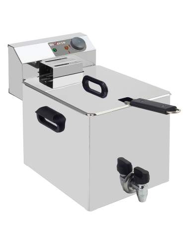 Friteuse de table électrique 8 litres + robinet de vidange