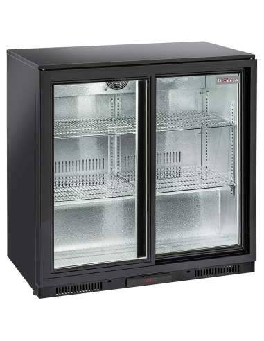 Refroidisseur de bouteilles "arrière bar" ventilé, 2 portes  vitrées coulissantes