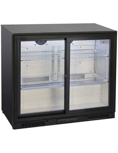Refroidisseur de bouteilles ventilé, 2 portes vitrées coulissantes
