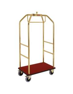 Chariot pour valises & vestiaire "doré," 2 roues à freins
