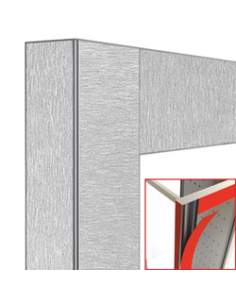Déco vitrine 216 Lt. Acier satiné- magnétique