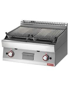 Grill pierre de lave, 1/1 module, grille en fonte "double face"