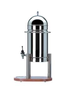 Distributeur 10 litres, lait froid, base en bois