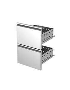Kit bloc tiroirs (1/2+1/2) inox x KBR...