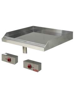 Plaque de cuisson lisse, électrique, chromé, à encastrer
