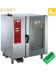Four électrique vapeur boiler et convection 10x GN 1/1+ Cleaning