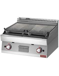 Grill pierre de lave, 1/1 module, grille en fonte "double face"