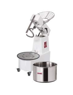 Pétrin à spirale 33 Lt  2 vit. - Tête relevable, cuve amovible - Automatique, digitale, sur roues