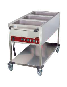 Chariot thermique 3 GN 1/1 h 150 mm, 3 températures