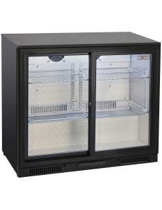 Refroidisseur de bouteilles ventilé, 2 portes vitrées coulissantes
