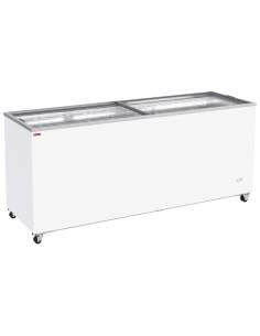Conservateur bahut, 672 litres, couvercles coulissants sur roulettes