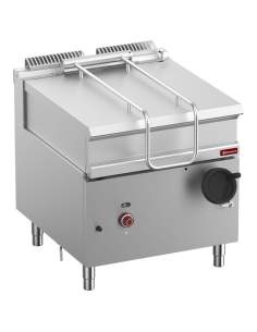 Sauteuse basculante gaz, cuve inox 80 lit. sur meuble