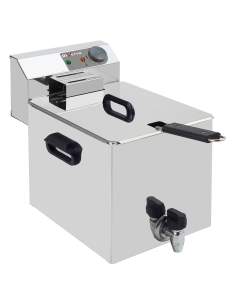 Friteuse de table électrique 8 litres + robinet de vidange