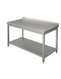 Table à monter eco adossée avec étagère basse 2000x700h850