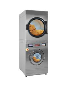 Lave-linge à super essorage 18 kg (électrique) + séchoir rotatif 18 kg (gaz) TOUCH SCREEN