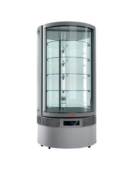 Vitrine cylindrique "FULL vitrée", 5 niveaux, ventilée