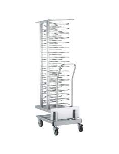 Chariot et chargeur amovible, pour 54 assiettes (ø 300 mm), four 20x GN 1/1 (espace 74 mm)