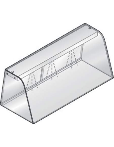 Vitrine avec élément éclairant (LED) fermée, avec portes coulissantes