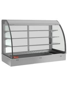 Elément top et vitrine sur 3 niveaux ouverte (avec rideau), réfrigérés, ventilés, 4x GN 1/1 (sans unité hermétique)