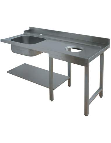 Table d'entrée pour prélavage "droite"