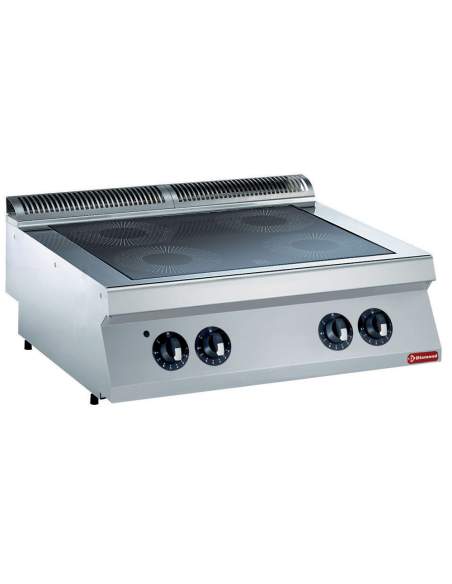 Cuisinière électrique vitrocéramique, 4 zones -TOP-