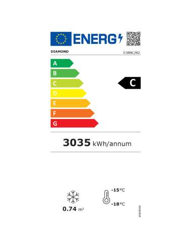 Vitrine T° négative, statique/ventilée, 380 Lt., avec caisson lumineux