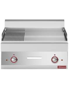 Plaque de cuisson électrique 2/3 lisse et 1/3 rainurée -Top-