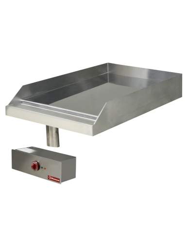 Plaque de cuisson lisse, électrique, chromée, à encastrer