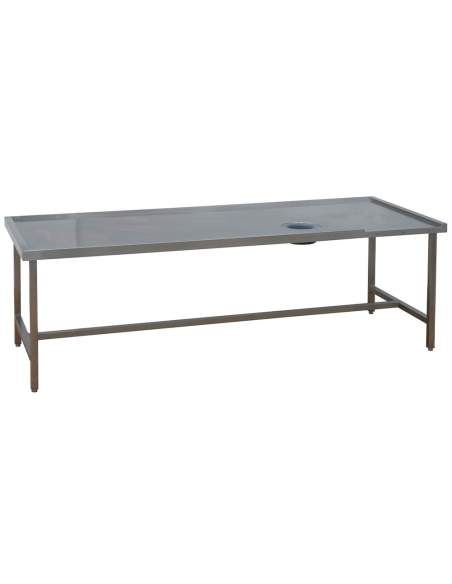Table de triage (gauche) avec trou vide-ordures