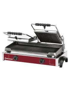 Grill panini électrique DOUBLE, plaques rainurées
