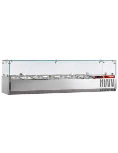 Structure réfrigérée 7 x GN1/3 - 150 mm, avec vitre