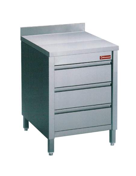 Table sur armoire avec tiroirs