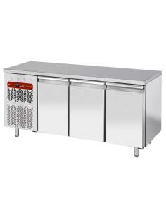 Table frigorifique , ventilée, 3 portes GN 1/1, groupe à gauche