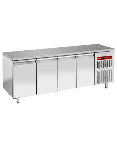 Table de congélation, ventilée, 4 portes EN 600x400 - Top en granit