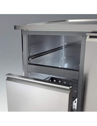 Kit bloc tiroirs (1/3+1/3+1/3) inox x KBR…