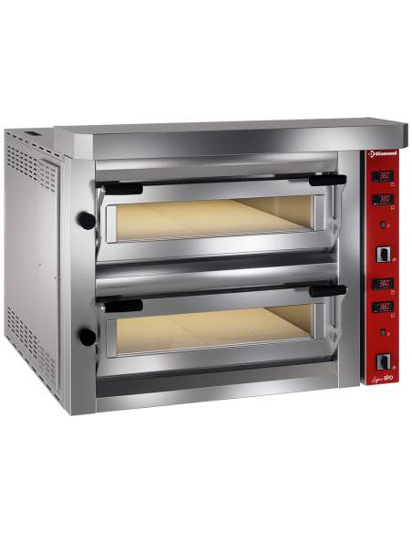 Four électrique à pizzas, 2x 4 pizzas + support + roues