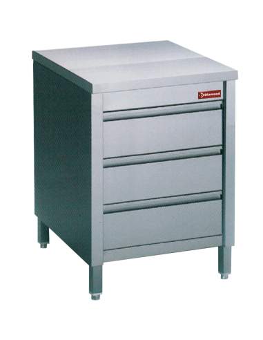 Table sur armoire avec 3 tiroirs