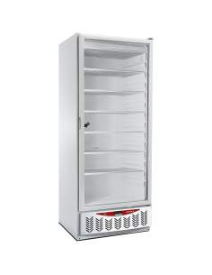 Congélateur statique, porte vitrée, 525 litres, GN2/1+600x400, blanc