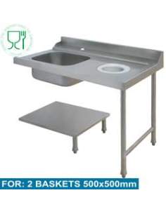 Table de prélavage "droite" (tous modèles)